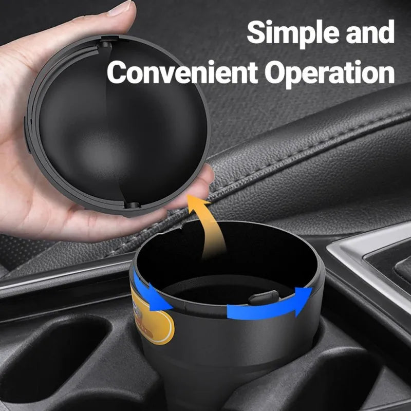 Universal Car Trash Can Auto Organizer Storage Box with Swing Lid Cute Mini Automotive Leakproof Vehicle Trash Bin for Car