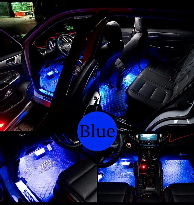 El Wire Blue Interior Car LED Strip Lights 1/3/5M Neon Wire DC12V for Automotive Car Interior Decor Sewing Edge Car LED Strip