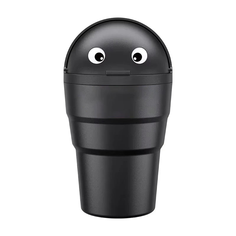 Universal Car Trash Can Auto Organizer Storage Box with Swing Lid Cute Mini Automotive Leakproof Vehicle Trash Bin for Car