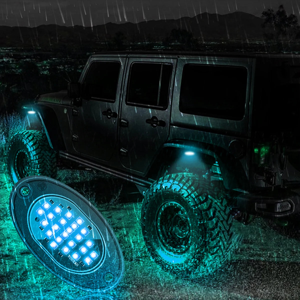 4Pcs Car Chassis Light for Trucks LED Rock Lights with for Pickup off Road Jeep SUV ATV UTV Car
