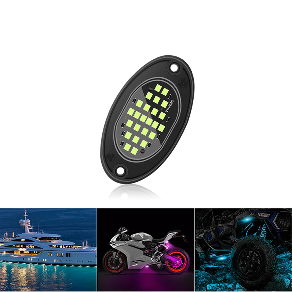 4Pcs Car Chassis Light for Trucks LED Rock Lights with for Pickup off Road Jeep SUV ATV UTV Car