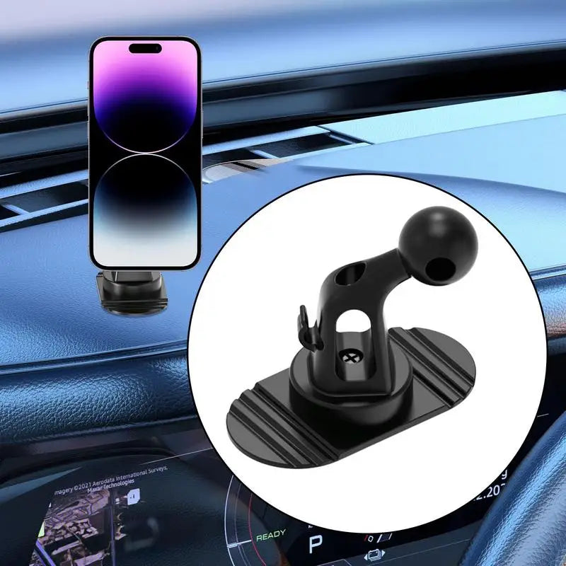 Phone Holder for Car Dashboard Ball Head Phone Stand Car Phone Stand Clip Holder Mount Dash Base Shock Absorbing Anti-Slip Grip