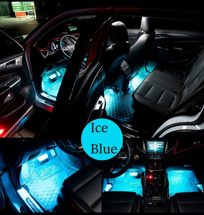 El Wire Blue Interior Car LED Strip Lights 1/3/5M Neon Wire DC12V for Automotive Car Interior Decor Sewing Edge Car LED Strip